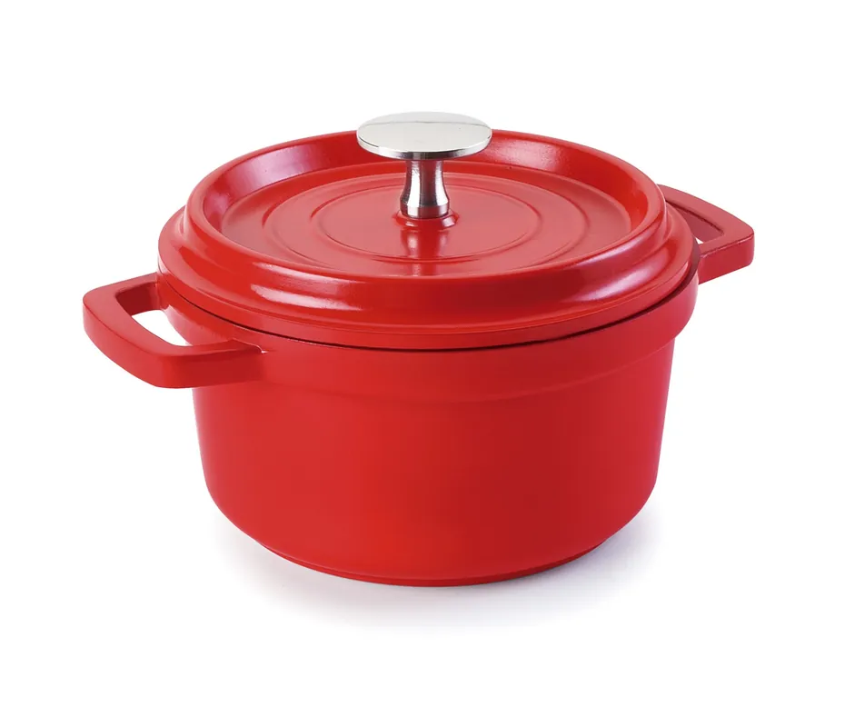 LACOR Pentola con coperchio rosso Mini Cocotte 25909