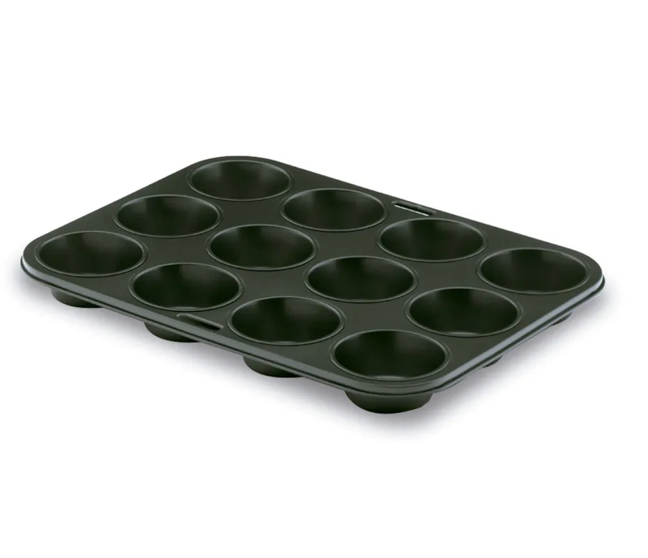 Stampo per muffin LACOR con 12 cavità Noir 68010