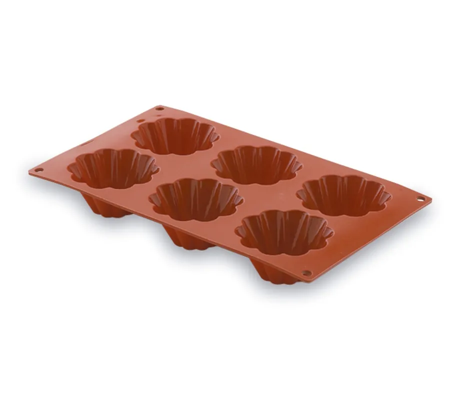 Stampo per briochette a fiore LACOR con 6 cavità Pastryflex 66819