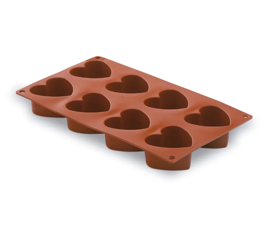 Stampo a forma di cuore LACOR con 8 cavità Pastryflex 66824
