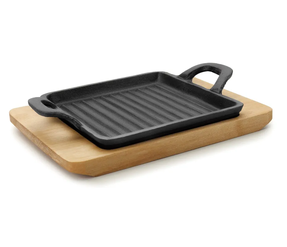 Piastra grill quadrata LACOR Mini con base Magma 25875