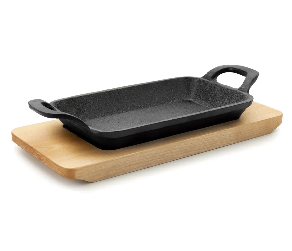 Piastra grill Mini plancha liscia rettangolare LACOR con base Magma 25874