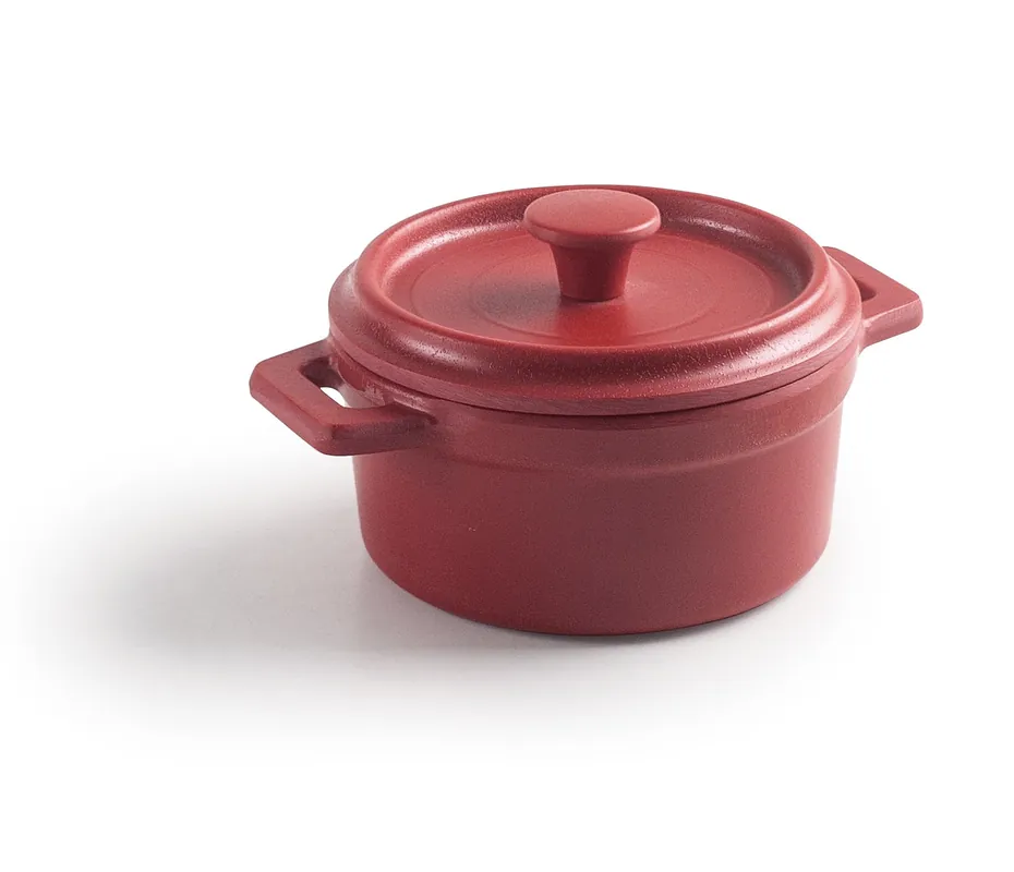 LACOR Pentola con coperchio in melamina mini-cocotte Rosso 63396