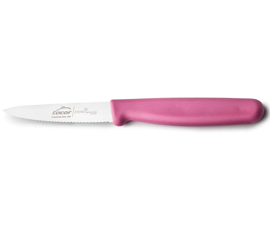 LACOR Coltello da cucina a punta dentata Etern Magenta 39231