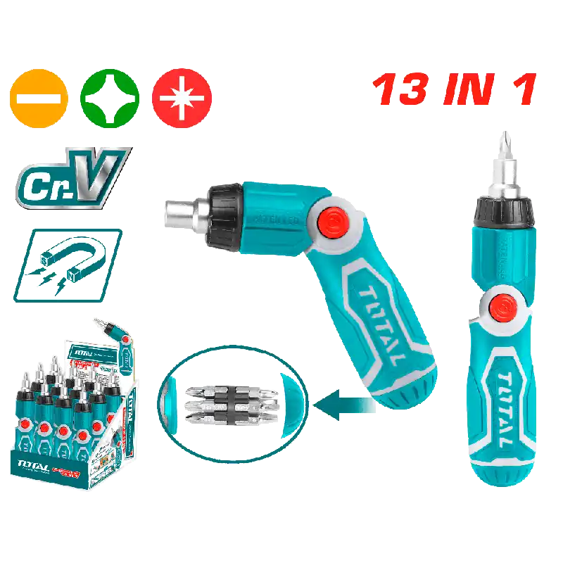 Giravite portainserti snodabile a cricchetto 13 in 1
