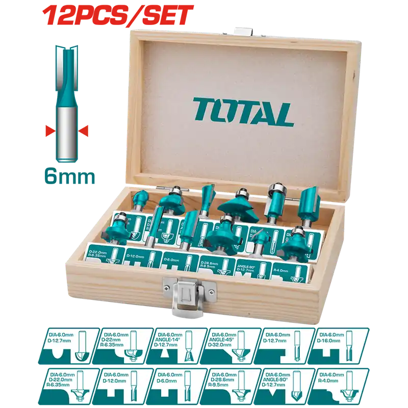 Set frese per legno gambo 6mm