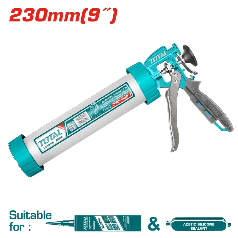 Pistola per silicone con tubo in alluminio