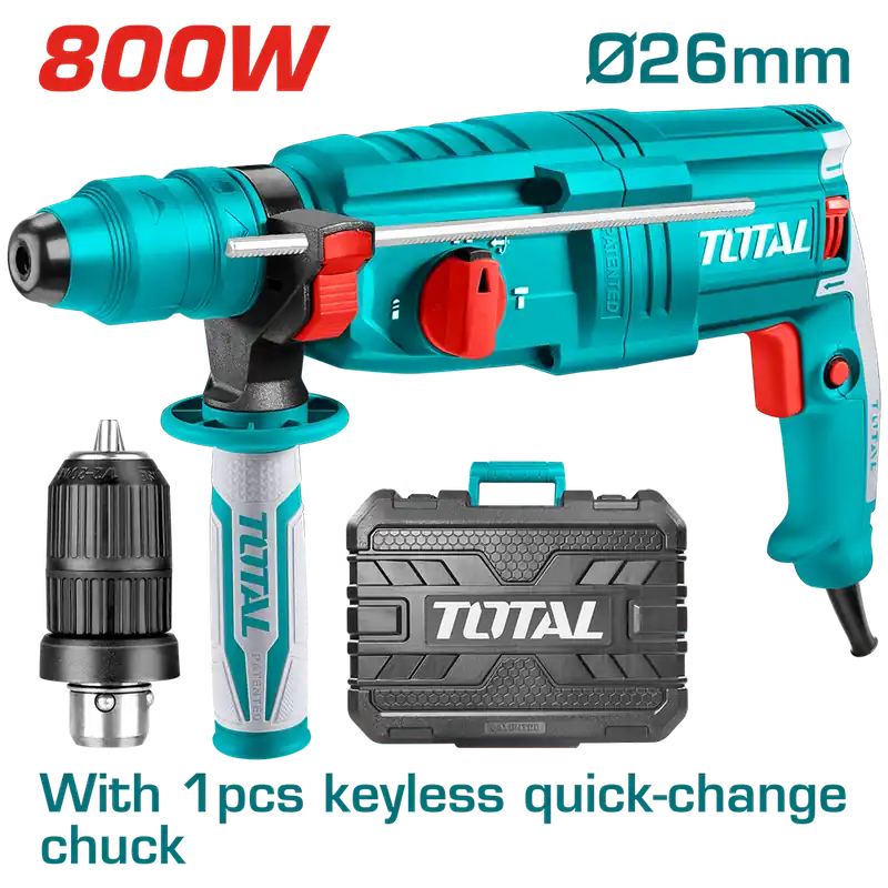Martello Tassellatore 800 W, Ø 26 mm