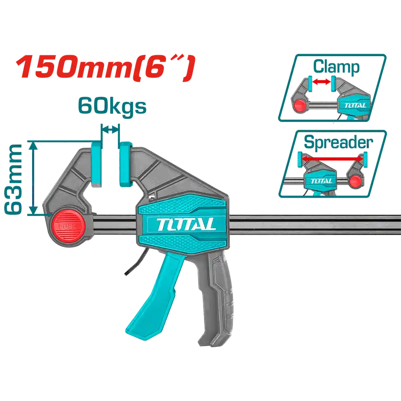 Strettoio rapido ad una mano reversibile - 60kg