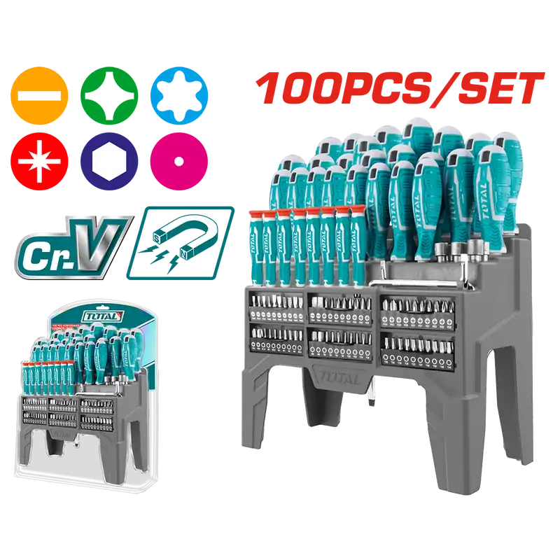 Set 100 pezzi per avvitatura