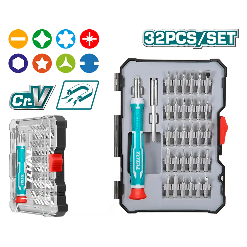 Set 32 pezzi giravite portainserti di precisione