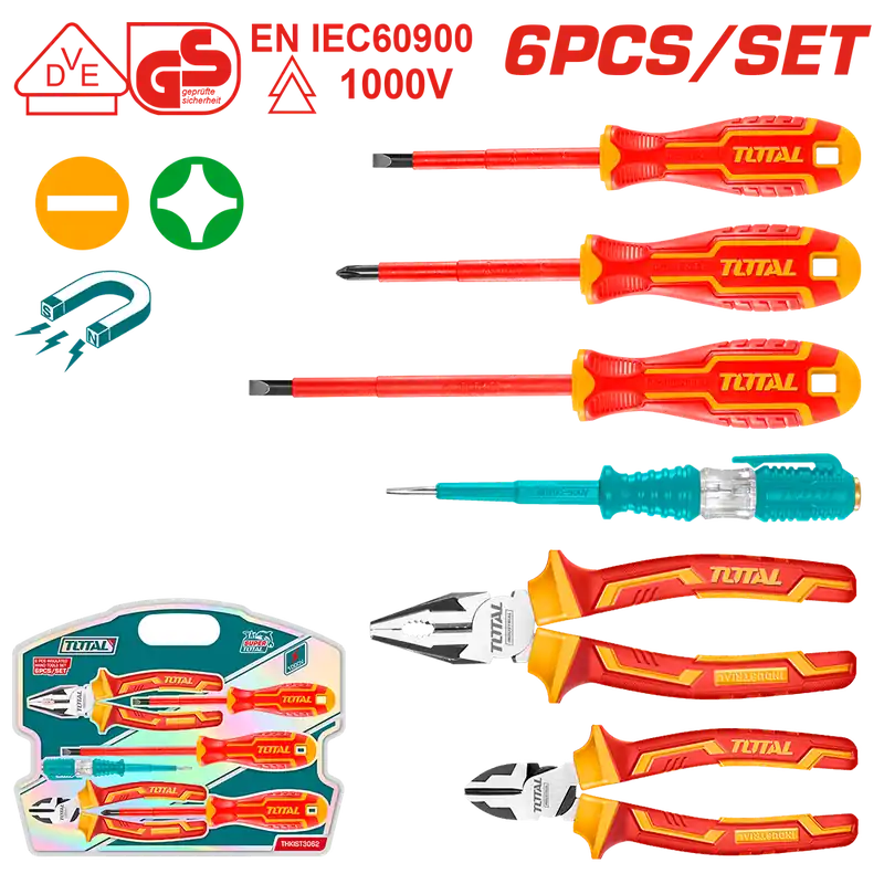 Set 6 utensili assortiti isolati