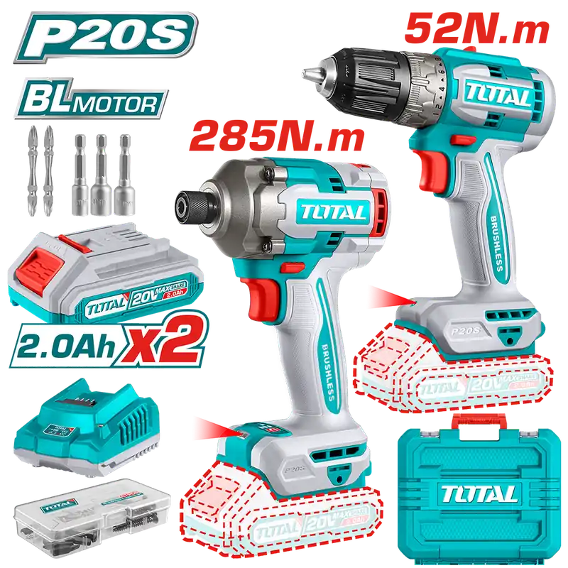 Set Avvitatore e Avvitatore a Massa Battente con Attacco 1/4", 20V