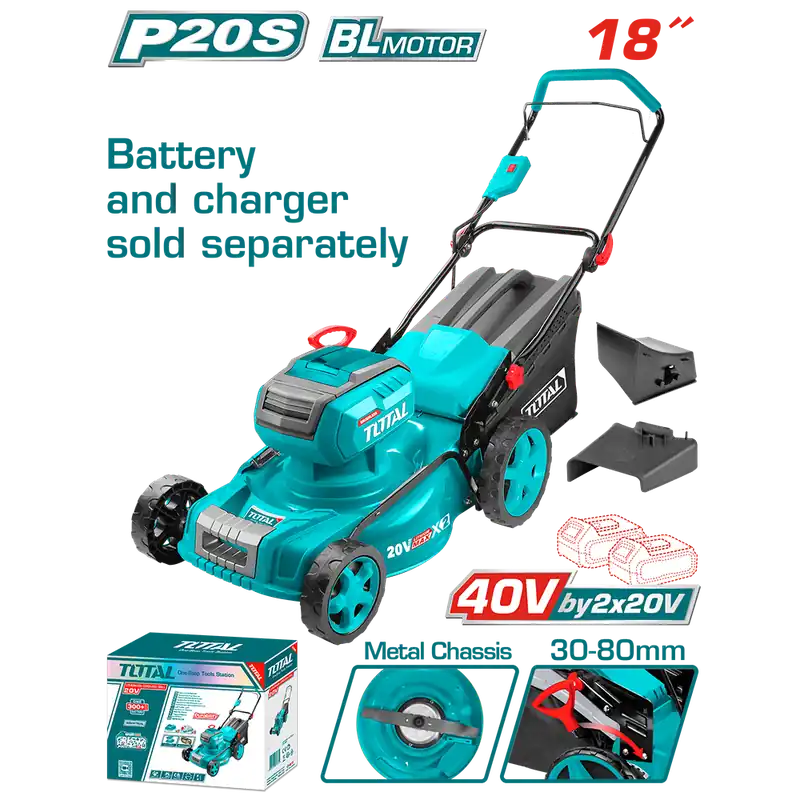 Rasaerba a Batteria 40V, Ø 46 cm SOLO CORPO MACCHINA