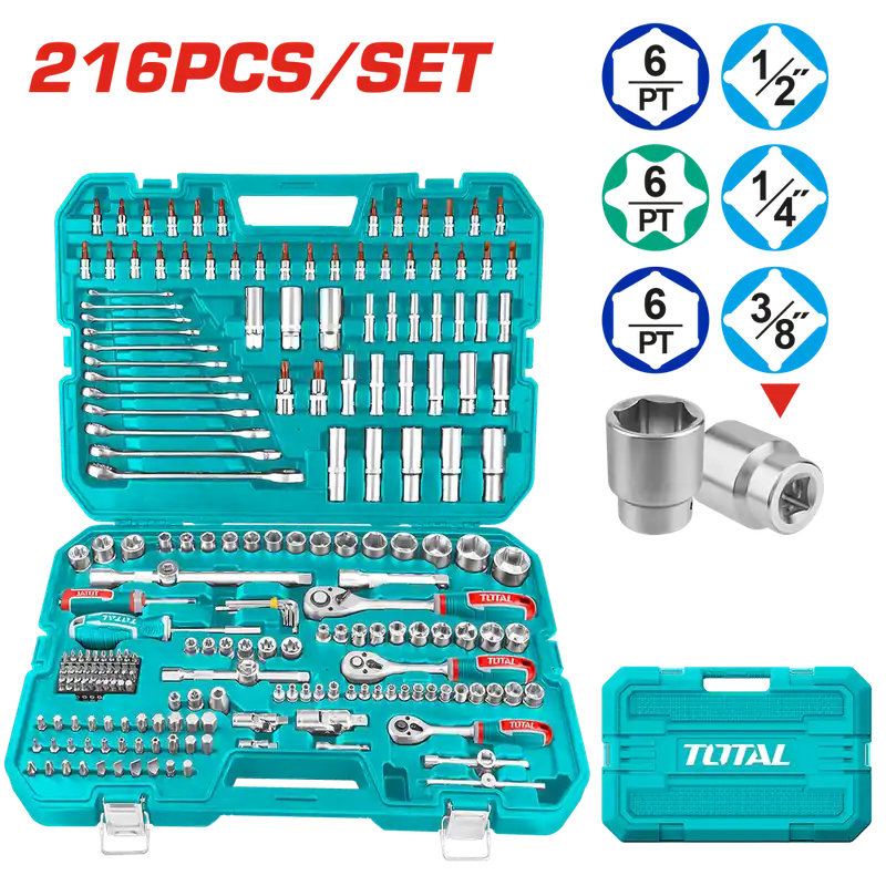 Set di Utensili Manuali in Valigetta da 216 Pezzi