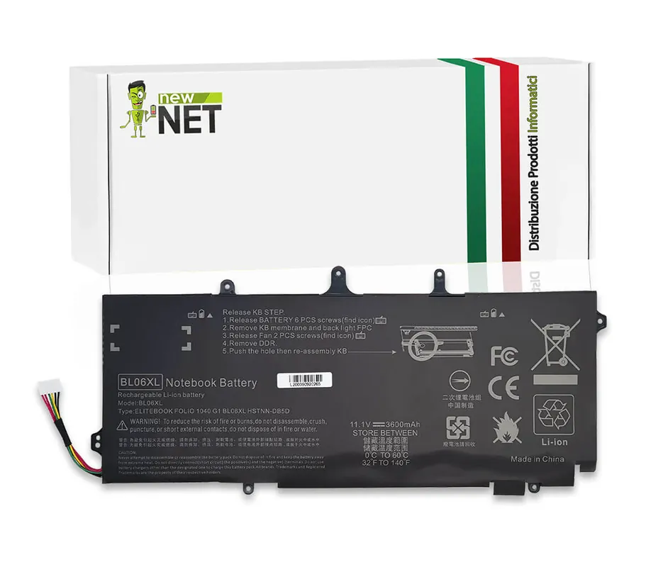 Batteria 40Wh per HP EliteBook Folio 1040 – 10.8-11.1 V / 3600 mAh