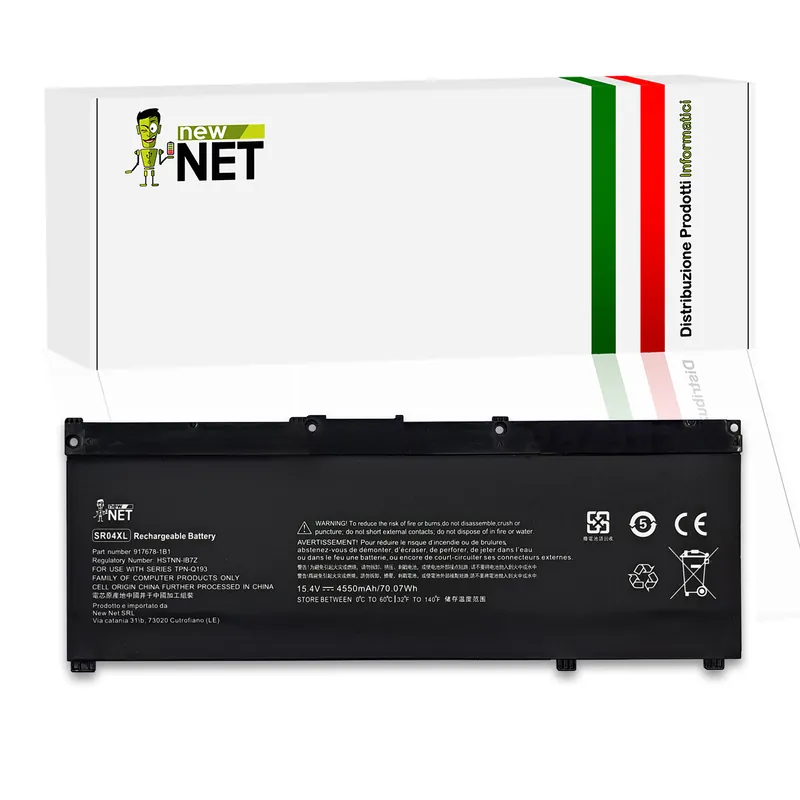 Batteria SR04XL per HP OMEN 15-ce – 15.4V, 4550mAh, 70Wh