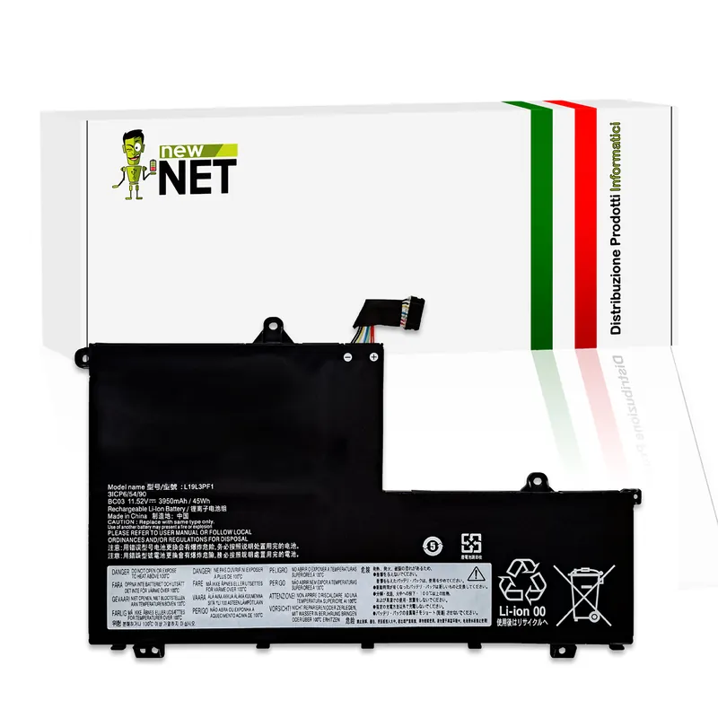 Batteria L19L3PF1 per Notebook Lenovo ThinkBook 14, 15 – 11.1-11.55V, 3950mAh, 45Wh