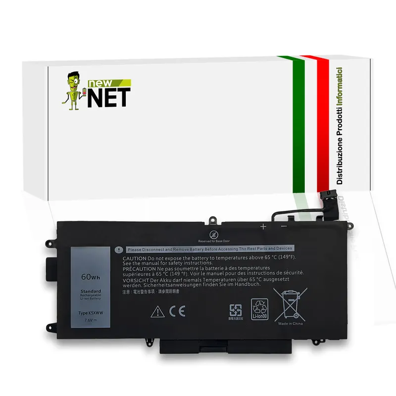 Batteria K5XWW 60Wh per Dell Latitude – 7.6V / 7890mAh