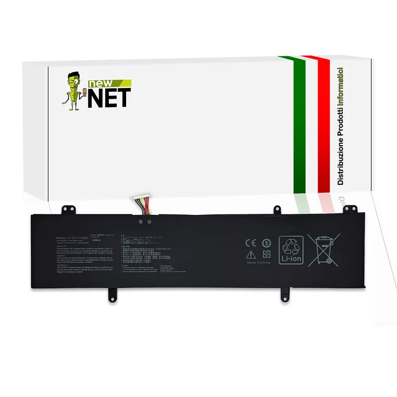 Batteria B31N1707 per ASUS Vivobook X411QA – 11.52V, 3653mAh, 42Wh