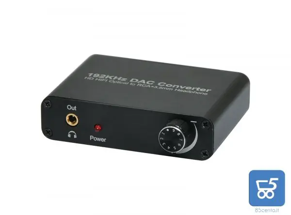 DAC Convertitore Audio Digitale 5.1 192KHz HD HIFI Optical a RCA + Jack Cuffie 3,5 mm