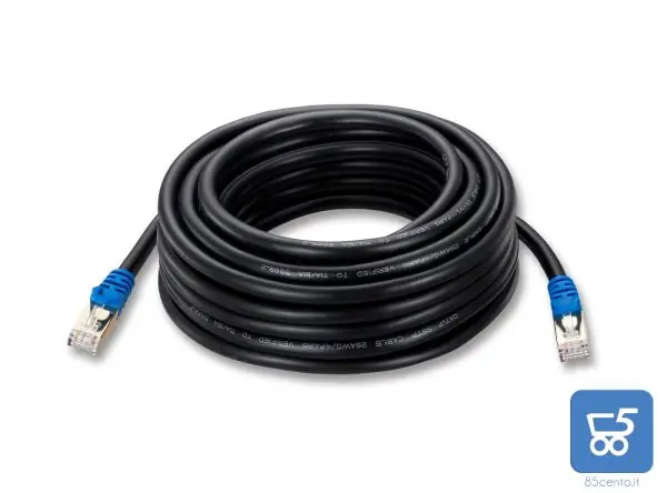 Cavo Ethernet Cat 7 20 METRI 26AWG Resistente Patch RJ45 10 Gigabit 600 Mhz LAN cavo STP copia
