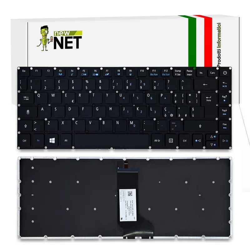 Tastiera retroilluminata per Acer Aspire E5-422, E5-475 senza frame