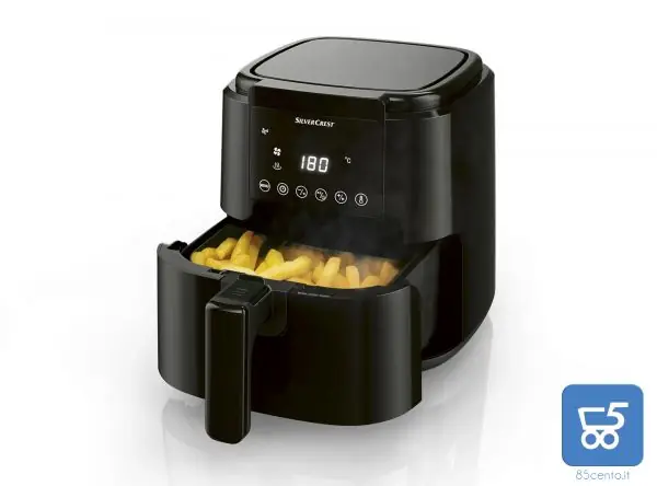SILVERCREST KITCHEN TOOLS Friggitrice ad Aria Calda 1400 W Digitale capacità 2,4Lt – Prodotto esposto in negozio