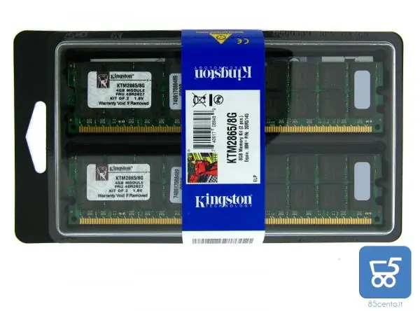Ram per Server KTM2865/8G 8 GB (2×4 GB) PC2-3200 DDR2-400 240 PIN