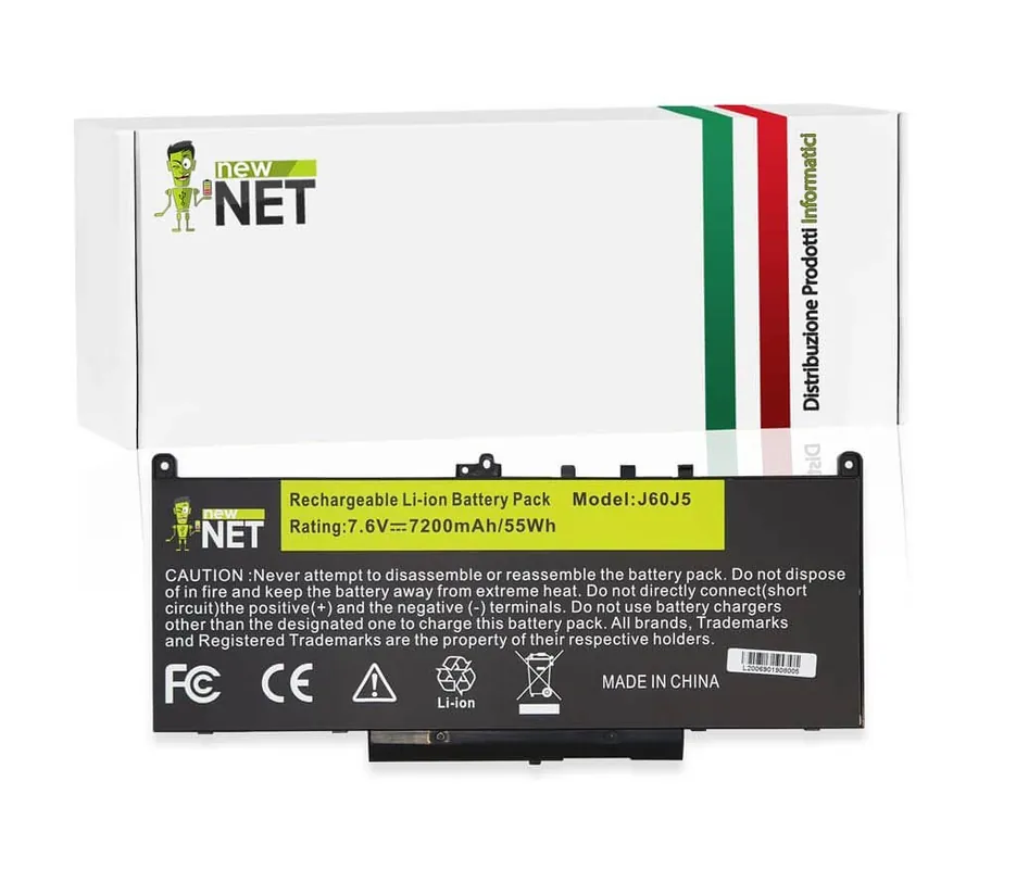 Batteria 55Wh per Dell Latitude E7270 – 7.6 V / 7200 mAh