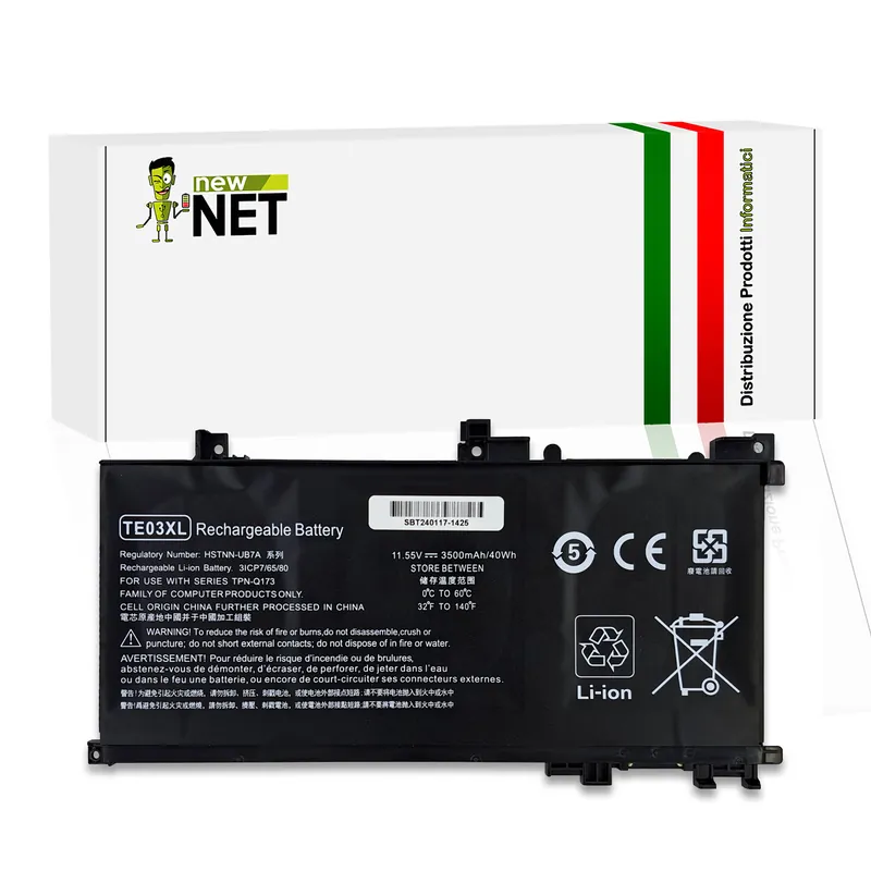 Batteria TE03XL per HP OMEN 15-ax, Pavilion 15-bc 11.55V, 3500mAh/40Wh