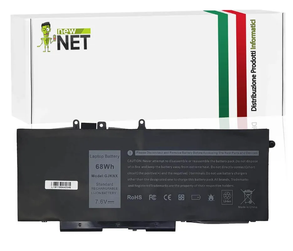 Batteria 68Wh per Dell Latitude 5480 – 7.6 V / 9100 mAh