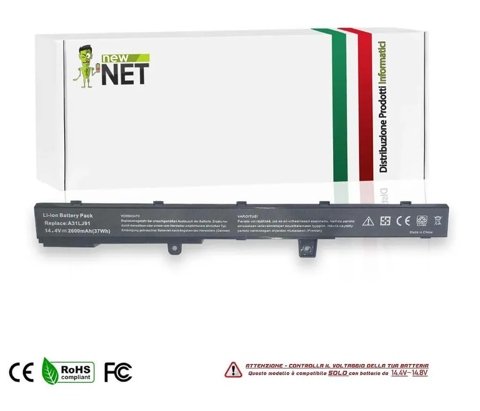 Batteria 37Wh per Asus OB serie – 14.4-14.8 V / 2600 mAh