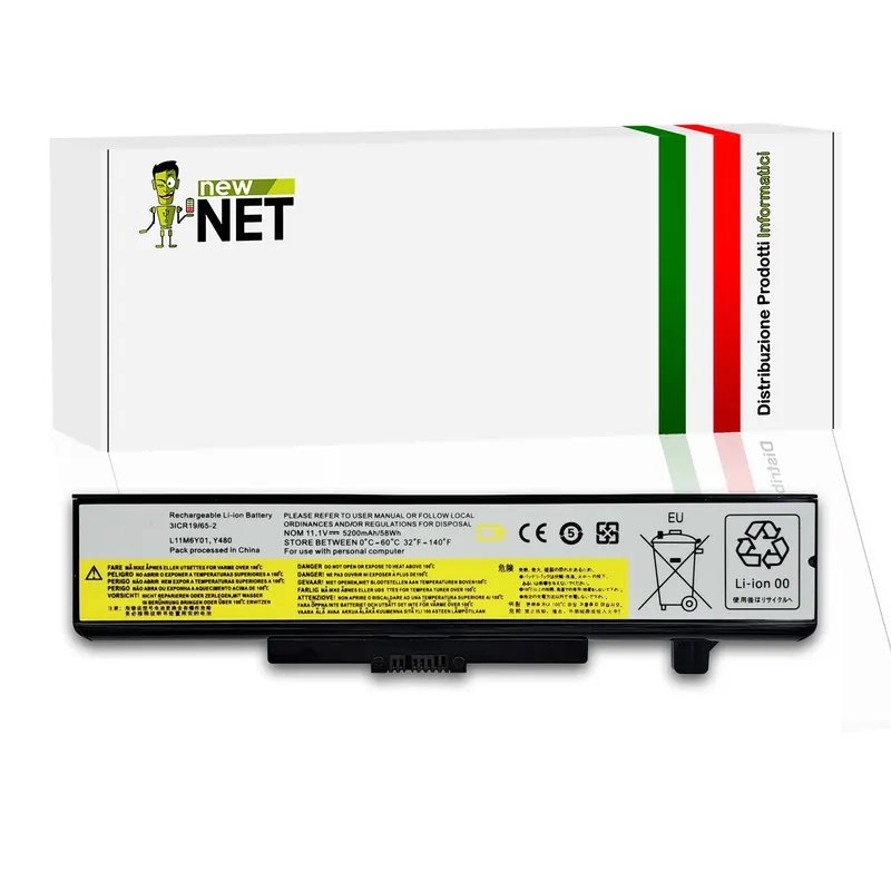 Batteria L11M6Y01 per Lenovo Ideapad Y480 – 10.8-11.1V, 5200mAh, 58Wh