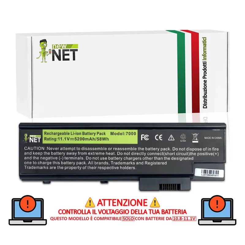 Batteria 58Wh per Acer Travelmate – 10.8-11.1 V / 5200mAh