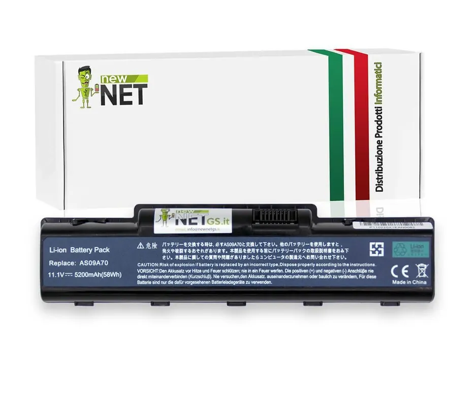 Batteria 58Wh per Acer Aspire / Packard Bell EasyNote – 10.8-11.1 V / 5200mAh
