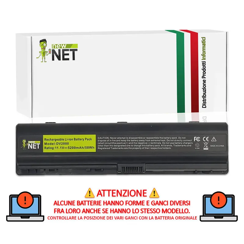 Batteria 58Wh per HP Pavilion – 10.8-11.1 V / 5200mAh