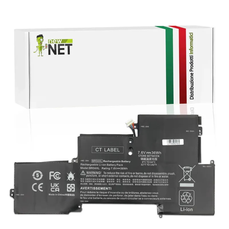Batteria BR04XL BO04XL per HP Elitebook – 7.6 V / 4736 mAh
