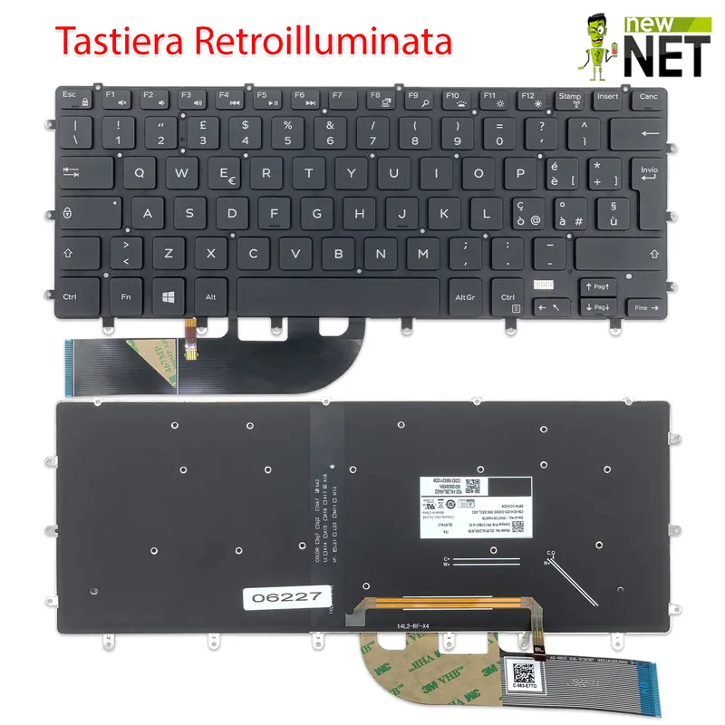 Tastiera PK131BG1A15 per Dell con retroilluminazione