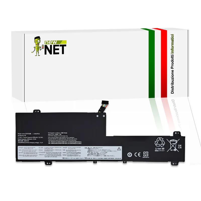 Batteria L19M3PD6 per Lenovo Ideapad Flex – 11.52-11.55V, 4585mAh, 52.5Wh