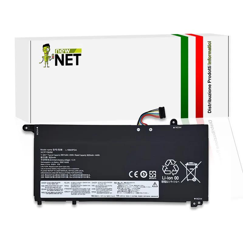 Batteria L19M3PDA per Lenovo ThinkBook 14, 15 – 11.52-11.58V, 3907mAh, 45Wh