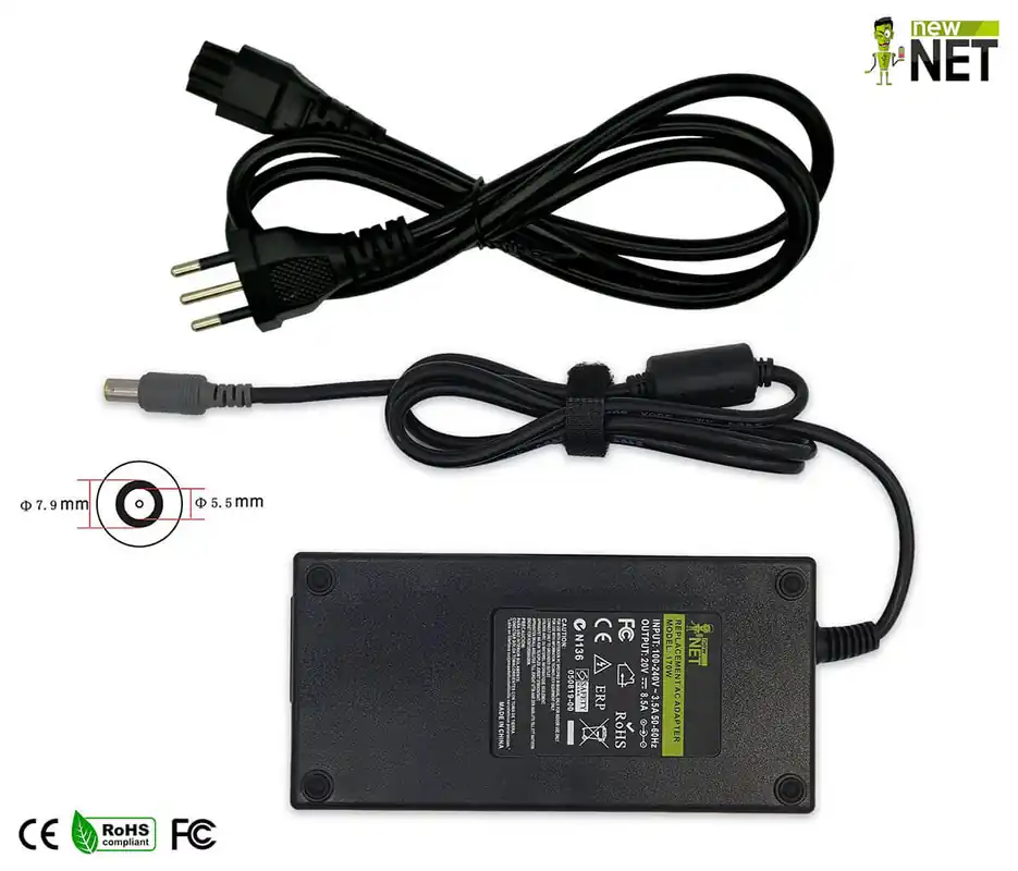 Alimentatore 170W per Lenovo Thinkpad W530 Series – 20 V / 8.5 A – 7.9 x 5.5 mm