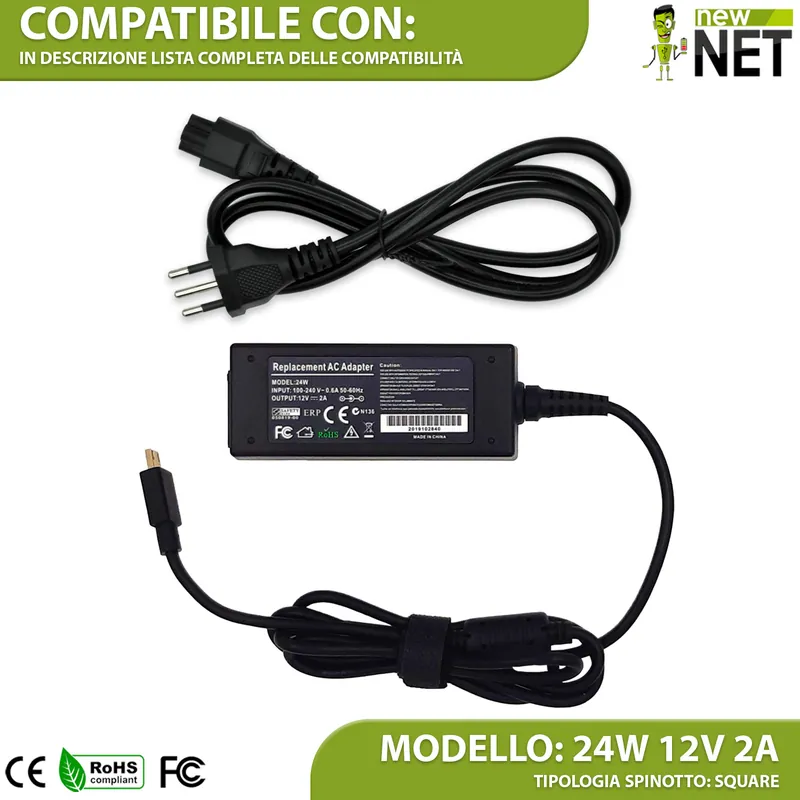 Alimentatore 45W per notebook Asus serie T e serie U – 19V / 2,37A