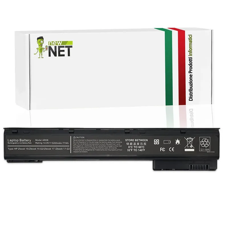 Batteria AR08 per HP ZBook 15 G1, 17 G1 e G2 – 14.4-14.8 V / 5200 mAh