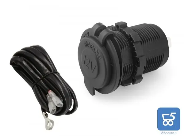 Presa Accendisigari DC 12V-24V 120W per Barca Auto motocicletta Impermeabile con Cavo