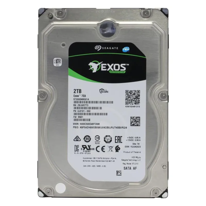 SEAGATE EXOS 7E8 2TB 3,5″ SATA 3 HARD DISK HDD INTERNO ST2000NM000A 7200RPM