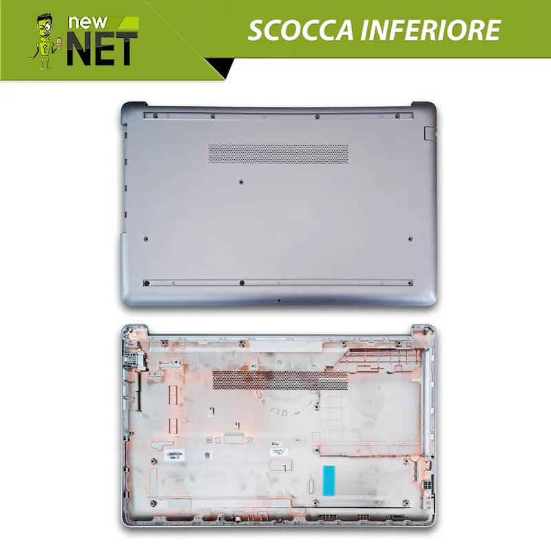 Bottom Case Scocca inferiore L49982-001 per HP 250 G7, 255 G7 – Colore Ash Silver (Argento Cenere)