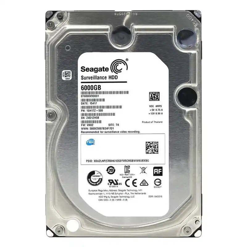 SEAGATE SURVEILLANCE HARD DISK HDD 6TB 3,5″ SATA 5400RPM DISCO DVR PC NAS
