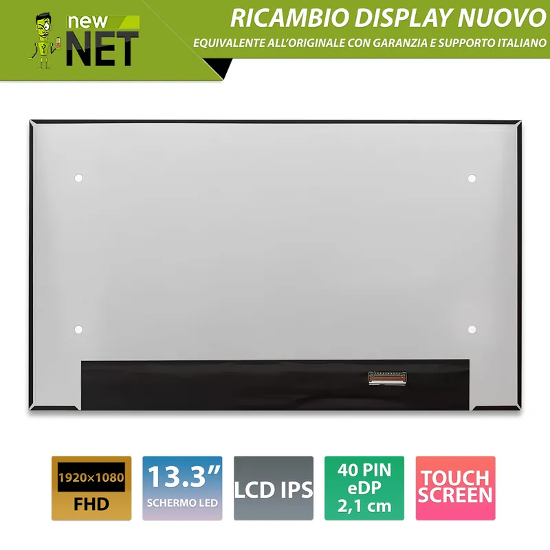 Display LP133WF6-SPK2 per Dell Latitude 5300, 13.3 pollici, 1920×1080 FHD IPS, touchscreen 40 Pin eDP 21mm