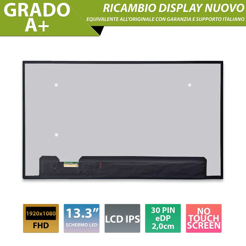 Display LCD IPS N133HCE-G52 Rev.C1 13,3 pollici, 1920×1080 FHD, eDP 30 Pin